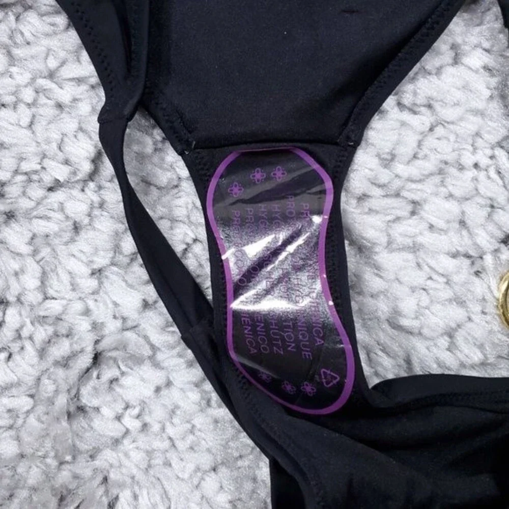 L’Agent by Agent Provocateur Adrina Black Swim Bikini Bottom Size Large Women's - Picture 4 of 7